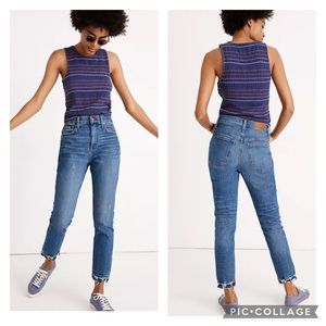 ▪️Madewell The High-Rise Slim Boyjean in Melbourne Wash